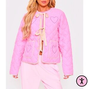 Quilted pink jacket